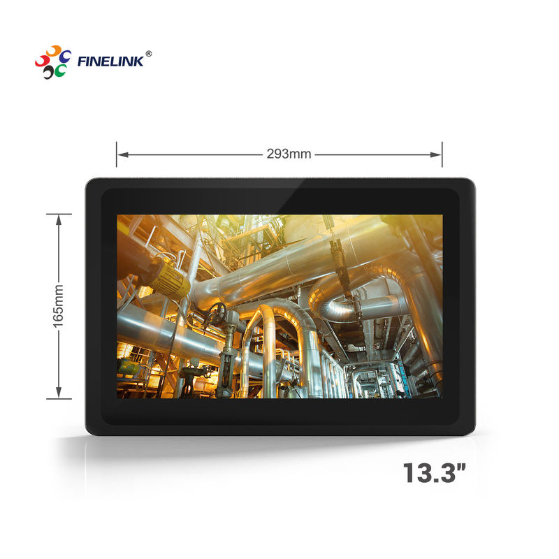13.3 Inch Industrial Panel PC IP65 Industrial All In One PC With Metal Frame