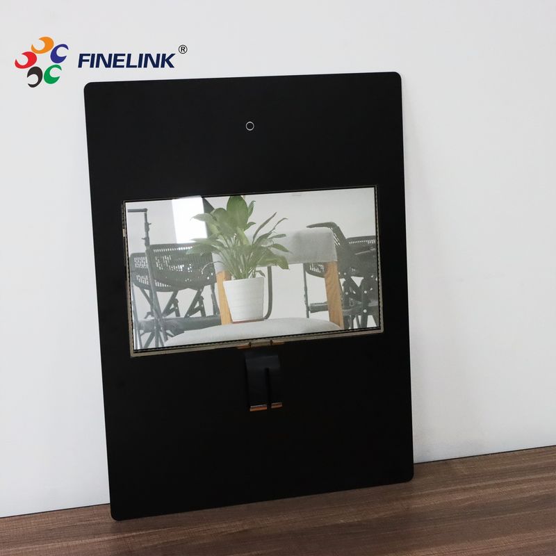 Black Color Makeup Mirror Touch Screen 32 Inch For Bathroom Applications