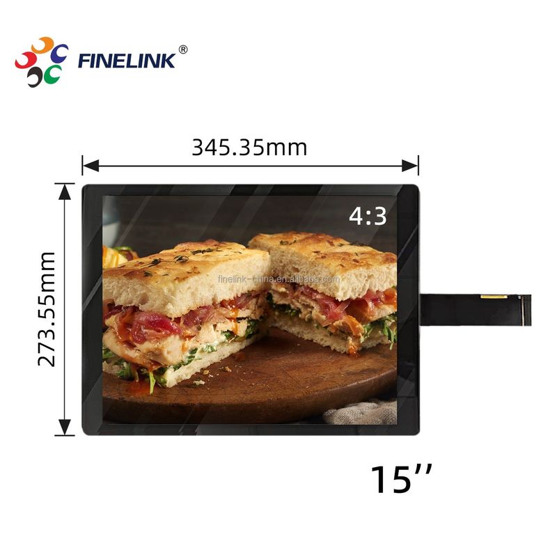 Capacitive 15 Inch Open Frame Monitor Multi Touch Screen Panel With EETI Ilitek Controller