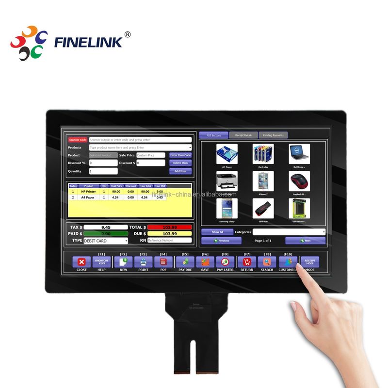 21.5 Inch Industrial Solution Waterproof Active Pen Support Capacitive Touch Screen Panel