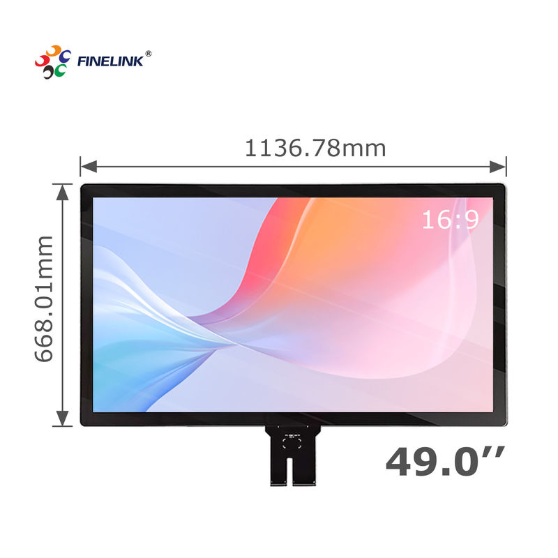 FINELINK OEM 32 43 49 55 65 75 86 Inch Custom Touch Multi-touch USB/I2C/RS232 Interface Large Touch Panel Capacitive