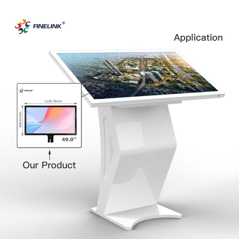 FINELINK OEM 32 43 49 55 65 75 86 Inch Custom Touch Multi-touch USB/I2C/RS232 Interface Large Touch Panel Capacitive