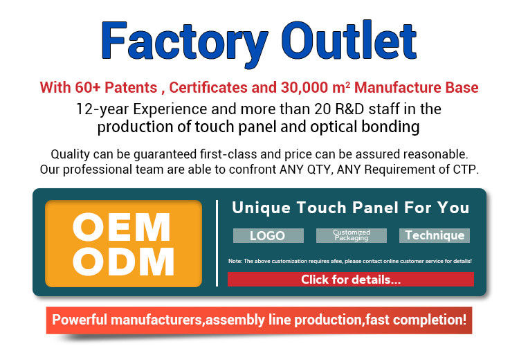 OEM 19.5 Inch PCAP Touch Panel Capacitive Touch Panel With G G Structure