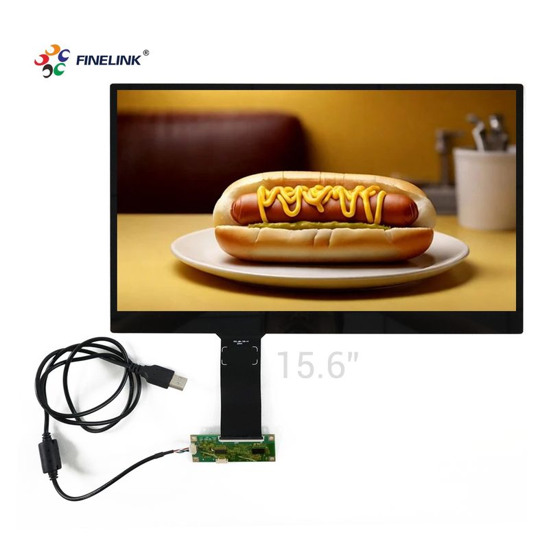 FINELINK OEM/ODM 15.6 inch Customized PCAP Touch Screen with 350cd/m2 Brightness