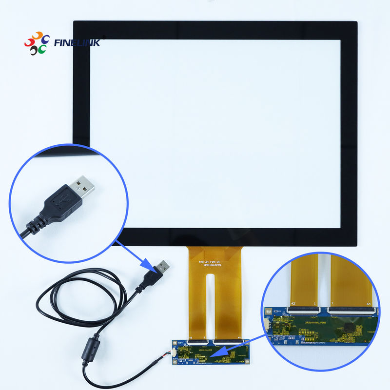 15 inch Industrial Custom Glass Sensor USB EETI 10 Points Dustproof Projected Capacitive Touch Screen Panel Overlay