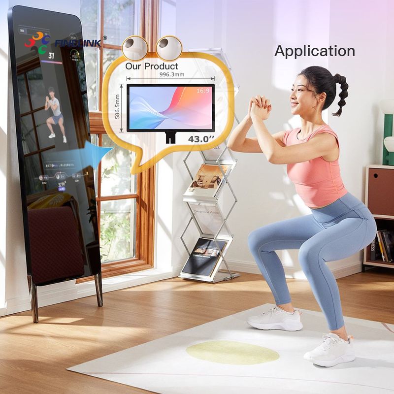Large Touch Panel 43 Inch PCAP G G for Business Fitness Mirror EETI/ILIEK/SIS Solution