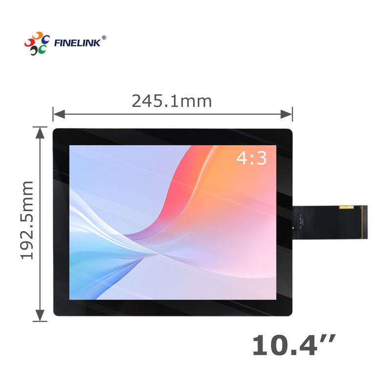 Customizable 10.4 Inch Pcap Glass Touch Panel for Monitor Waterproof IIC/USB Interface