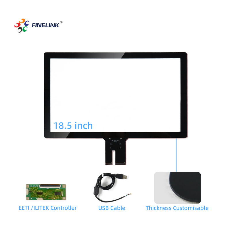 Custom Multi Finger Touch Screen Sensor Display Windows Mac Linux 250x428mm 178° Viewing Angle