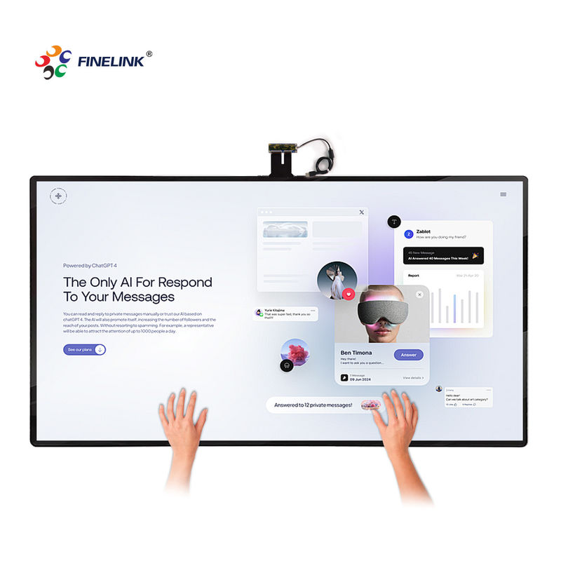 Glass Glass FPC IC Structure PCAP Touch Panels 7-55 Inch for Industrial Applications